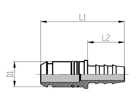 Adaptador reto de espigão